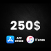 App Store & iTunes US $250