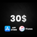 App Store & iTunes US $30