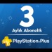 Playstation Plus PSN Network TR 3 Ay