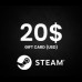 Steam Cüzdan Kodu 20 $ (USD) 
